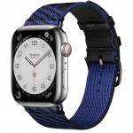 Apple Watch Series 7 Hermes 45 мм с нейлоновым ремешком черный / синий сапфир