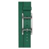 Apple Watch Hermes Series 11 42mm, двойной тонкий кожаный ремешок с пряжкой зеленого цвета