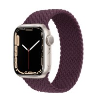 Apple Watch Series 7 41 мм, из алюминия «Сияющая звезда», плетеный монобраслет «Тёмная вишня»
