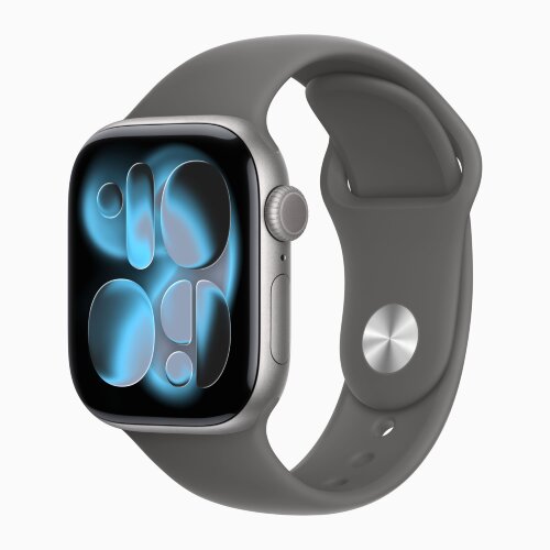 Apple Watch Series 11 46mm, Space Gray Aluminum Case with Sport Band - Stone Gray