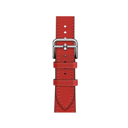 Кожаный pемешок Hermes для Apple Watch Single Tour 42 mm - Красный (Rouge Radieux)