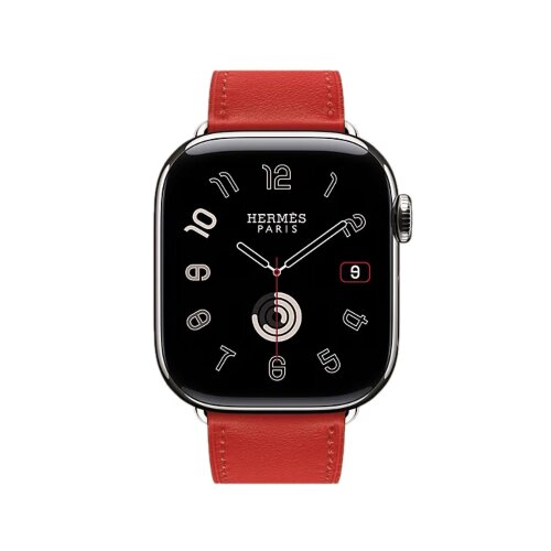 Кожаный pемешок Hermes для Apple Watch Single Tour 42 mm - Красный (Rouge Radieux)