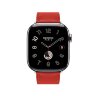 Кожаный pемешок Hermes для Apple Watch Single Tour 42 mm - Красный (Rouge Radieux)