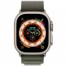 Apple Watch Ultra 49 мм, титановые, зеленый альпийский ремешок (L)