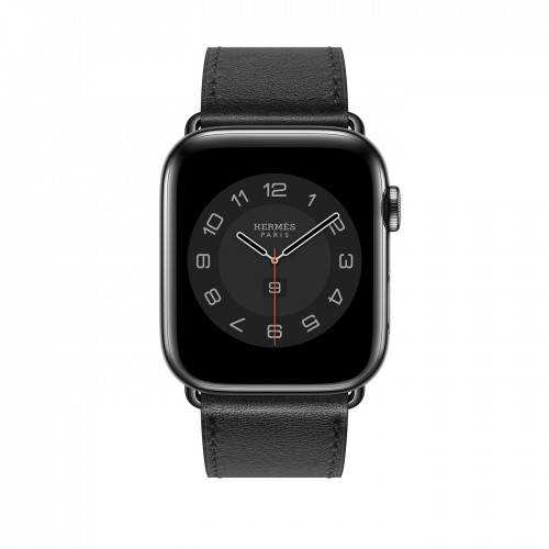 Ремешок Hermès Single Tour из кожи Swift 44mm для Apple Watch - Черный (Noir)