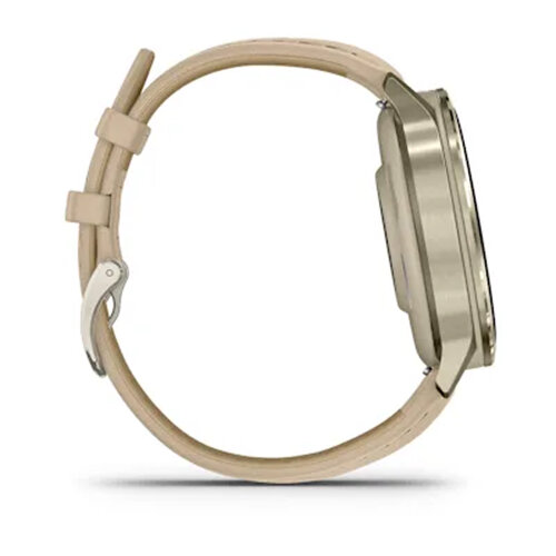 Умные часы Garmin Venu 4 41mm, Lunar Gold, Bone Silicone Band, Light Sand Leather Band