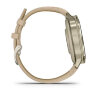 Умные часы Garmin Venu 4 41mm, Lunar Gold, Bone Silicone Band, Light Sand Leather Band