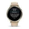 Умные часы Garmin Venu 4 41mm, Lunar Gold, Bone Silicone Band, Light Sand Leather Band