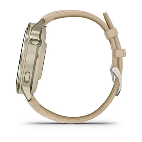 Умные часы Garmin Venu 4 41mm, Lunar Gold, Bone Silicone Band, Light Sand Leather Band