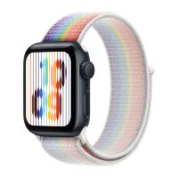 Apple Watch SE (2023) 44mm, Midnight Aluminum Case with Sport Loop - Pride Edition (Радужный)
