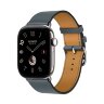 Ремешок Hermes для Apple Watch 46mm Single Tour — темно-синий (Bleu Tempête)