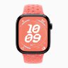 Apple Watch Series 10 42mm, Jet Black Aluminum Case with Nike Sport Band - Magic Ember
