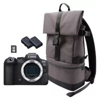 Canon EOS R6 Mark II Mirrorless Camera, Black + Backpack + SD Card + Spare Battery