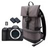 Canon EOS R6 Mark II Mirrorless Camera, Black + Backpack + SD Card + Spare Battery