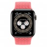 Apple Watch Edition Series 6 Titanium Space Black 44mm, плетёный монобраслет розовый пунш
