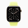 Apple Watch Series 11 42mm, Gold Titanium Case with Sport Band - Neon Yellow
