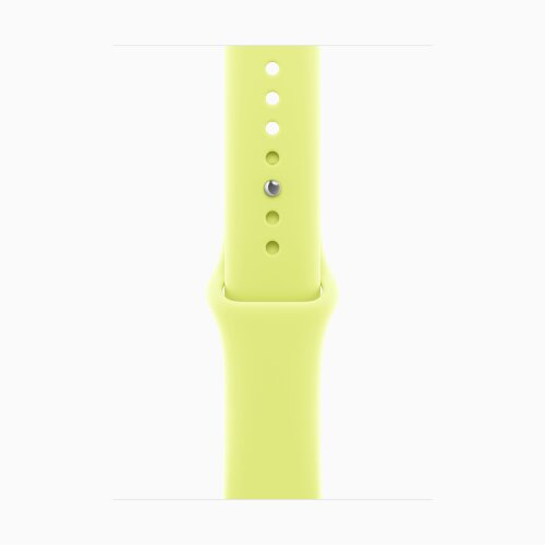 Apple Watch Series 11 42mm, Gold Titanium Case with Sport Band - Neon Yellow