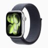 Apple Watch Series 11 46mm, Silver Aluminum Case with Sport Loop - Anchor Blue