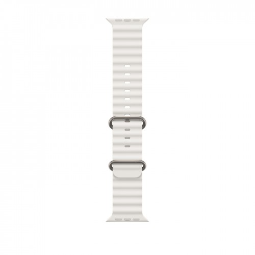 Apple Watch Ultra 49 мм титановый корпус, белый ремешок для водных видов спорта