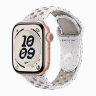 Apple Watch Series 11 42mm, Rose Gold Aluminum Case with Nike Sport Band - Veiled Grey