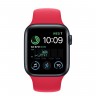 Apple Watch SE (2022) 40mm, Midnight Aluminum Case with Sport Band - Red