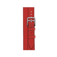 Кожаный ремешок Hermes для Apple Watch Double Tour 42mm Attelage - Красный (Rouge Radieux)