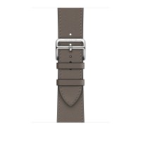 Ремешок Hermès Single Tour из кожи Swift 45mm для Apple Watch - Серый (Gris Meyer)