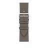 Ремешок Hermès Single Tour из кожи Swift 45mm для Apple Watch - Серый (Gris Meyer)