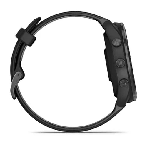 Умные часы Garmin Forerunner 965 47mm Carbon Gray DLC Titanium Bezel Black Case Black/Powder Gray Silicone Band