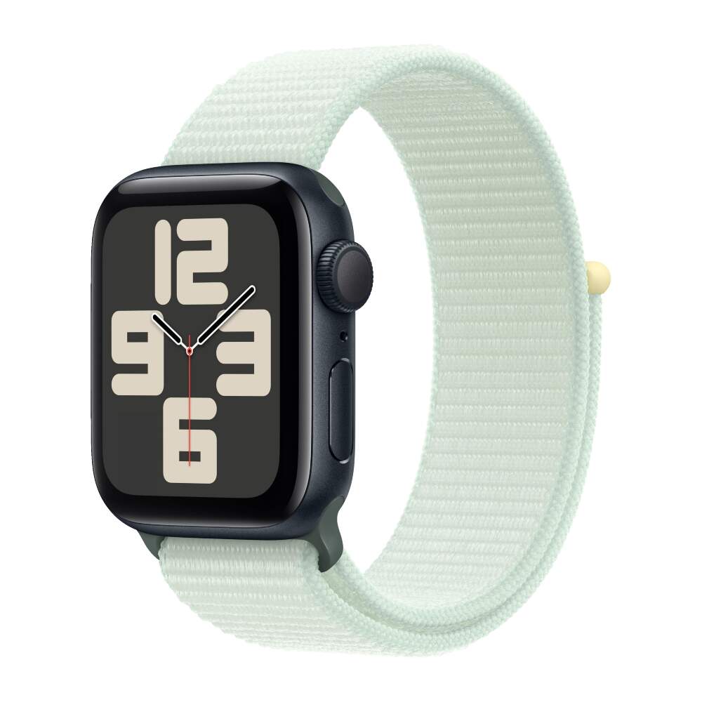 Apple Watch SE 2023 Aluminum Starlight 44mm Soft Mint Sport loop