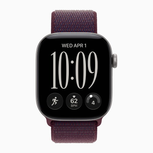 Apple Watch Series 12 42mm, Space Gray Aluminum Case with Sport Loop - Burgundy