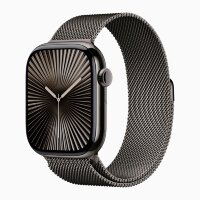 Apple Watch Series 10 46mm,Slate Titanium, Slate Milanese Loop