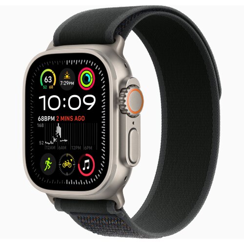 Ремешок для Apple Watch Ultra 49mm Trail Loop Titanium (S/M) - Black (Черный)