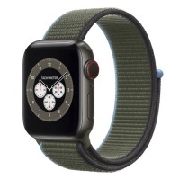 Apple Watch Edition Series 6 Titanium Space Black 40mm, спортивный браслет "зелёные холмы"
