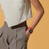 Apple Watch Hermes Series 11 42mm, двойной тонкий кожаный ремешок с пряжкой оранжевого цвета
