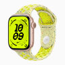Apple Watch Series 11 42mm, Rose Gold Aluminum Case with Nike Sport Band - Volt Splash