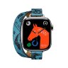 Ремешок Hermès Attelage Double Tour Animaux Bandana из кожи Swift 42mm для Apple Watch - Голубой