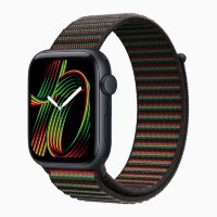 Apple Watch SE 3 40mm, Midnight Aluminum Case with Sport Loop - Black Unity - Unity Rhythm