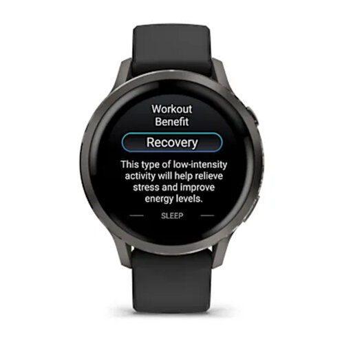 Умные часы Garmin Venu 4 41mm, Slate, Black Silicone Band