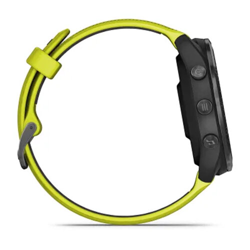 Умные часы Garmin Forerunner 965 47mm Carbon Gray DLC Titanium Bezel Black Case Amp Yellow/Black Silicone Band