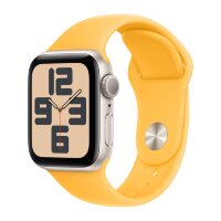 Apple Watch SE (2023) 44mm, Starlight Aluminum Case with Sport Band - Sunshine (Оранжевый)