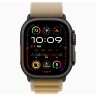 Apple Watch Ultra 2 49mm Black Titanium Case with Tan Alpine Loop (Large)