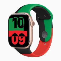 Apple Watch Series 10 46mm, Rose Gold Aluminum Case with Sport Band - Black Unity