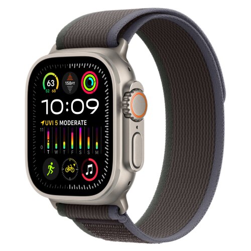 Ремешок для Apple Watch Ultra 49mm Trail Loop Titanium (M/L) - Blue/Black (Сине-черный)