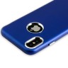 Силиконовый чехол-накладка Metal touch Series для iPhone X - Голубой