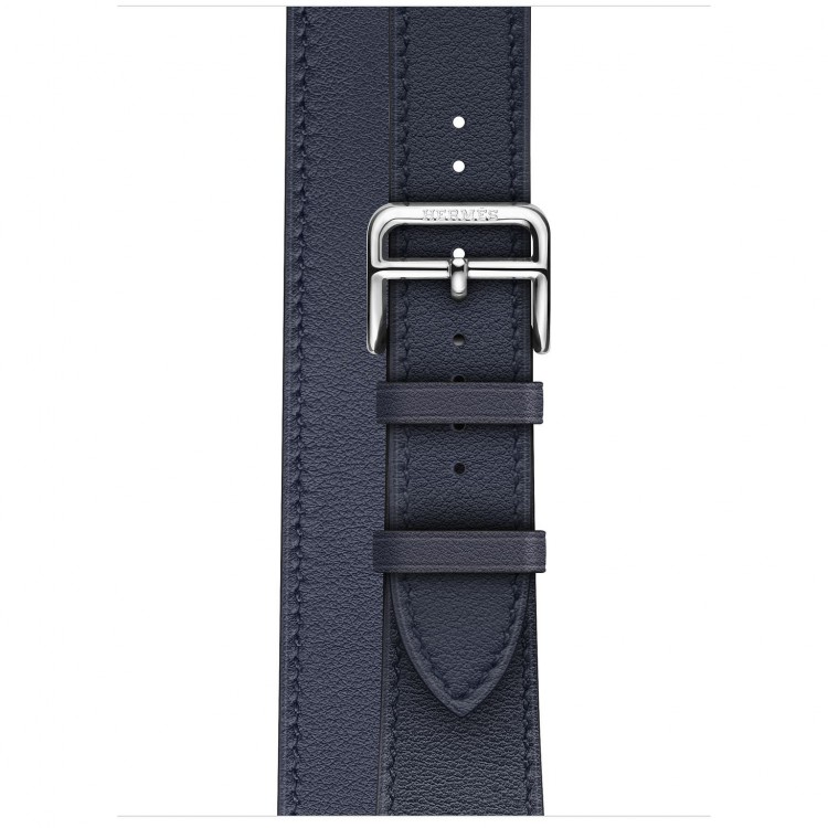 Ремешок Hermes Double Tour Swift цвета Bleu Indigo (40 мм)
