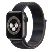 Apple Watch Edition Series 6 Titanium Space Black 40mm, спортивный браслет угольного цвета