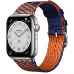 Apple Watch Series 7 Hermes 45 мм с нейлоновым ремешком синий сапфир / оранжевый