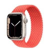 Apple Watch Series 7 41 мм, из алюминия «Сияющая звезда», плетеный монобраслет «Солнечный апельсин»