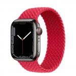 Apple Watch Series 7 41 мм, Graphite Stainless Steel, плетеный монобраслет Красный
